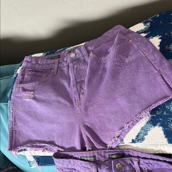 Wild fable Purple dyed Denim Women's Shorts - Picture 3 of 10